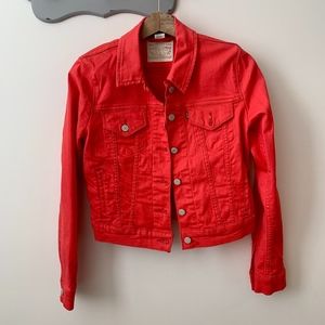 Coral Levi's denim jacket